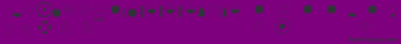 フォントEsriIglFont21 – 紫の背景に黒い文字