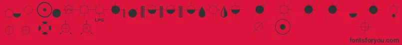 fuente EsriIglFont21 – Fuentes Negras Sobre Fondo Rojo