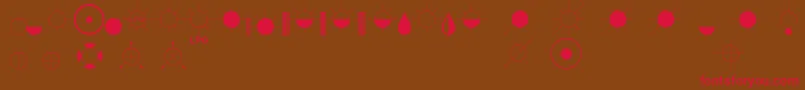 EsriIglFont21 Font – Red Fonts on Brown Background