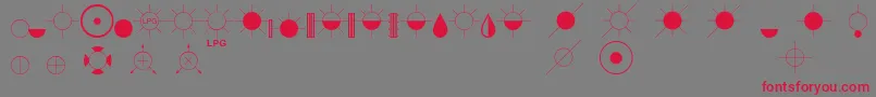 EsriIglFont21 Font – Red Fonts on Gray Background