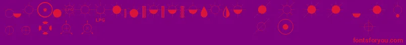 EsriIglFont21 Font – Red Fonts on Purple Background