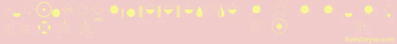 EsriIglFont21-Schriftart – Gelbe Schriften auf rosa Hintergrund