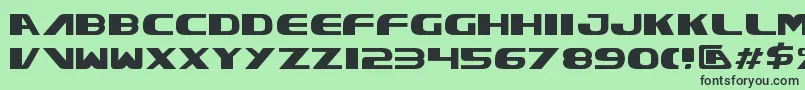 Шрифт Xcelv3 – чёрные шрифты на зелёном фоне