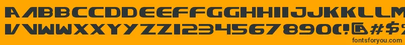 Xcelv3 Font – Black Fonts on Orange Background