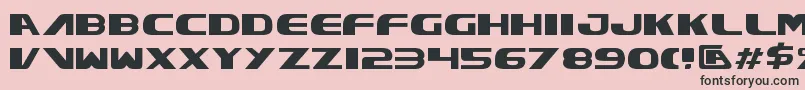 Xcelv3-fontti – mustat fontit vaaleanpunaisella taustalla