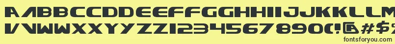 Xcelv3 Font – Black Fonts on Yellow Background