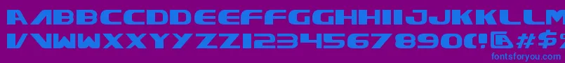 Шрифт Xcelv3 – синие шрифты на фиолетовом фоне