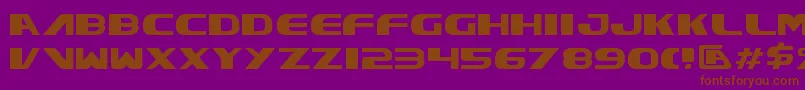 フォントXcelv3 – 紫色の背景に茶色のフォント