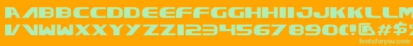 Xcelv3 Font – Green Fonts on Orange Background
