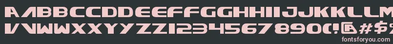 フォントXcelv3 – 黒い背景にピンクのフォント