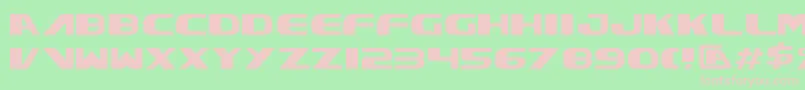 フォントXcelv3 – 緑の背景にピンクのフォント