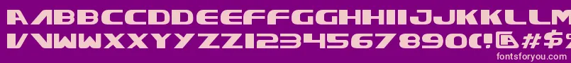 Xcelv3 Font – Pink Fonts on Purple Background