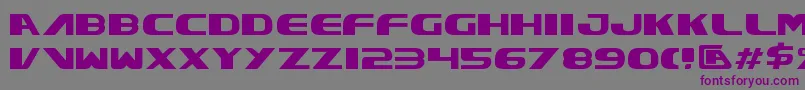 Xcelv3-fontti – violetit fontit harmaalla taustalla