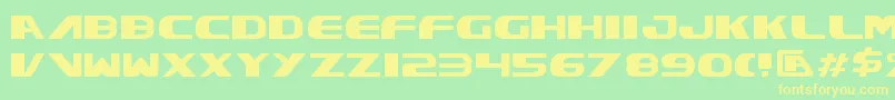 Xcelv3 Font – Yellow Fonts on Green Background