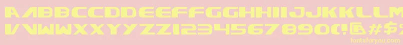 Xcelv3-fontti – keltaiset fontit vaaleanpunaisella taustalla