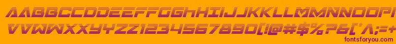 Transamericagradital Font – Purple Fonts on Orange Background