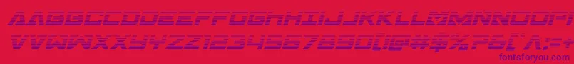 Transamericagradital Font – Purple Fonts on Red Background