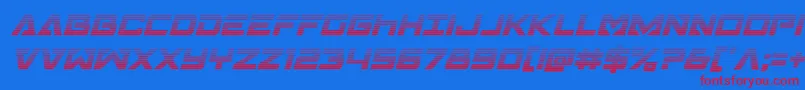 Transamericagradital-fontti – punaiset fontit sinisellä taustalla