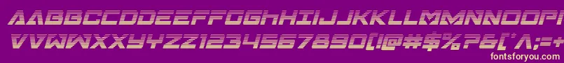 Transamericagradital Font – Yellow Fonts on Purple Background