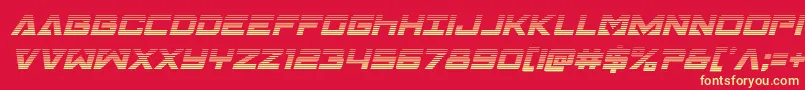 Transamericagradital Font – Yellow Fonts on Red Background