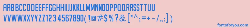 フォントSeilsSans – ピンクの背景に青い文字