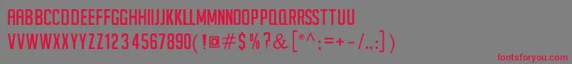 フォントSeilsSans – 赤い文字の灰色の背景
