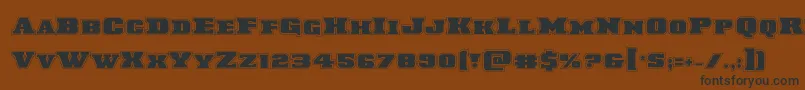 Laredotrailacad Font – Black Fonts on Brown Background