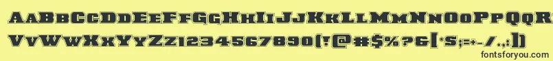 Laredotrailacad Font – Black Fonts on Yellow Background