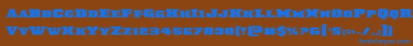 Laredotrailacad Font – Blue Fonts on Brown Background