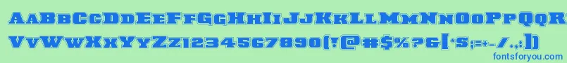 Laredotrailacad Font – Blue Fonts on Green Background