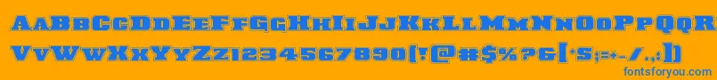 Laredotrailacad Font – Blue Fonts on Orange Background