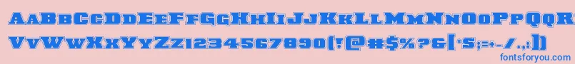 Laredotrailacad Font – Blue Fonts on Pink Background