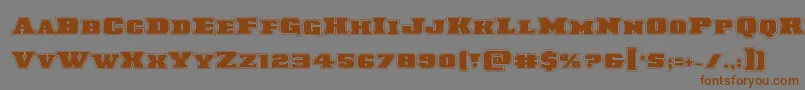 Laredotrailacad Font – Brown Fonts on Gray Background