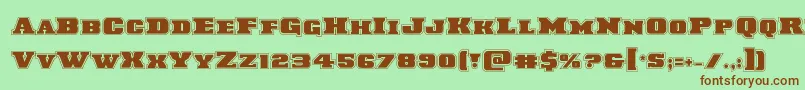 Laredotrailacad Font – Brown Fonts on Green Background