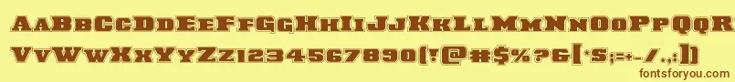Laredotrailacad Font – Brown Fonts on Yellow Background
