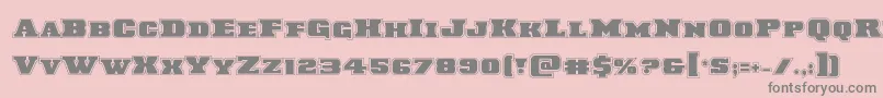 Laredotrailacad Font – Gray Fonts on Pink Background