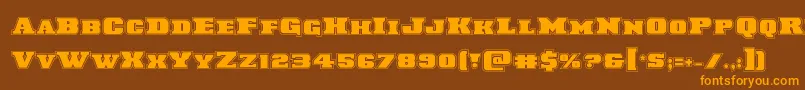 Laredotrailacad Font – Orange Fonts on Brown Background