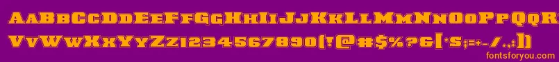 Laredotrailacad Font – Orange Fonts on Purple Background