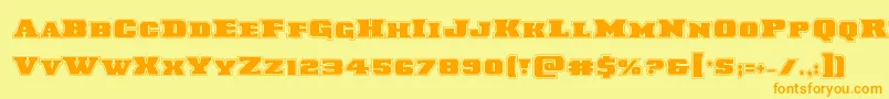 Laredotrailacad Font – Orange Fonts on Yellow Background