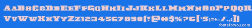 Laredotrailacad Font – Pink Fonts on Blue Background