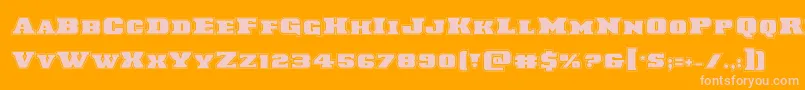 Laredotrailacad Font – Pink Fonts on Orange Background