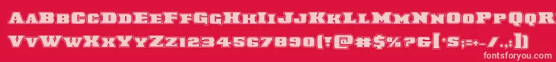 Laredotrailacad Font – Pink Fonts on Red Background