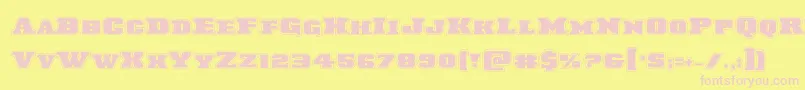 Laredotrailacad Font – Pink Fonts on Yellow Background