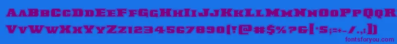 Laredotrailacad Font – Purple Fonts on Blue Background