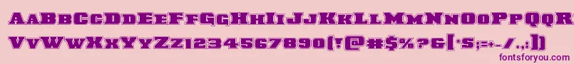 Laredotrailacad-Schriftart – Violette Schriften auf rosa Hintergrund