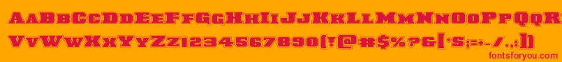 Laredotrailacad Font – Red Fonts on Orange Background