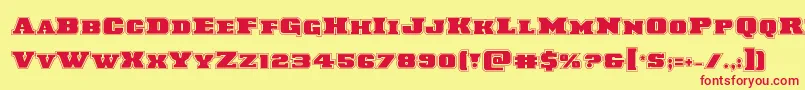 Laredotrailacad Font – Red Fonts on Yellow Background