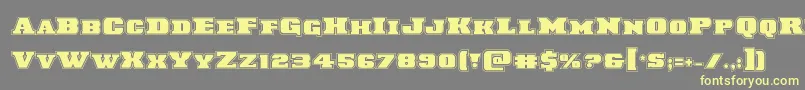 Laredotrailacad Font – Yellow Fonts on Gray Background