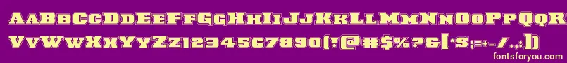 Laredotrailacad Font – Yellow Fonts on Purple Background