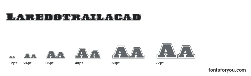 Größen der Schriftart Laredotrailacad